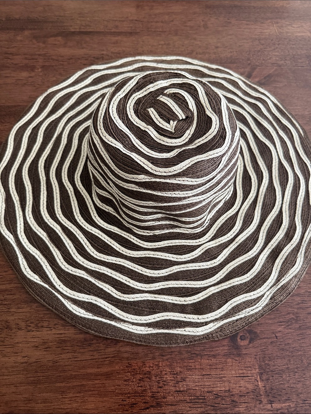 The Hats Company by Filippo Catarzi brown and cream summer floppy hat